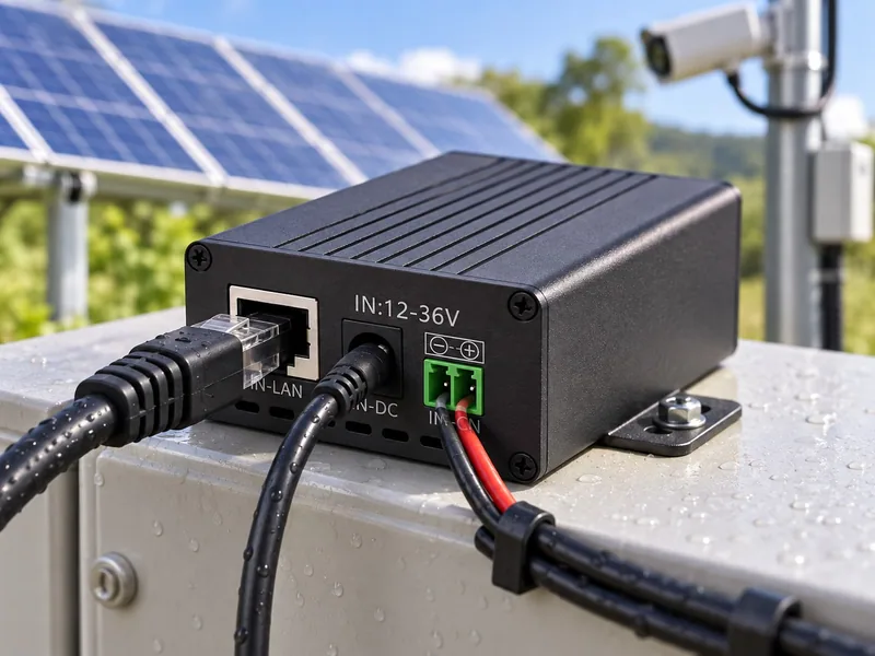 Μετατροπέας Maxsol POE24V DC σε PoE με οθόνη ένδειξης τάσης
