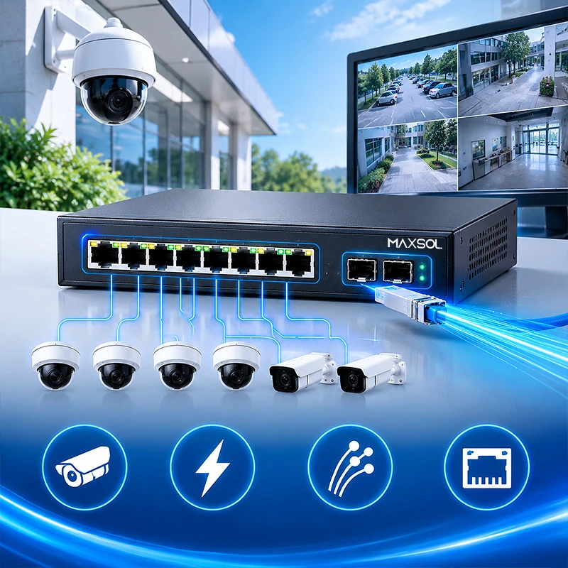 Συνδέσεις SFP σε μεταγωγείς PoE για CCTV