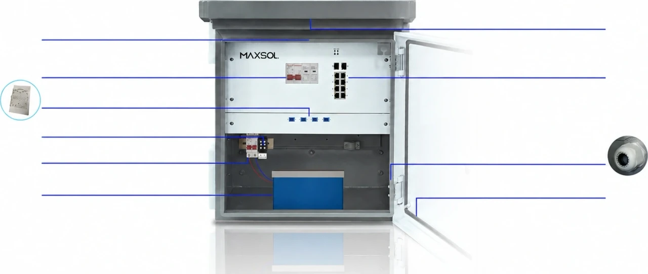 Έξυπνο κιβώτιο MAXSOL με αριθμημένες επισημάνσεις εξαρτημάτων
