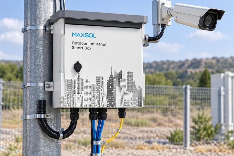 Εξωτερικό έξυπνο κουτί SBOX2802SFG-I με ενσωματωμένο εξοπλισμό δικτύου και τροφοδοσίας
