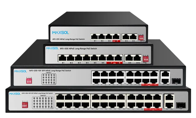 Εμπορικός μεταγωγέας PoE 100Mbps