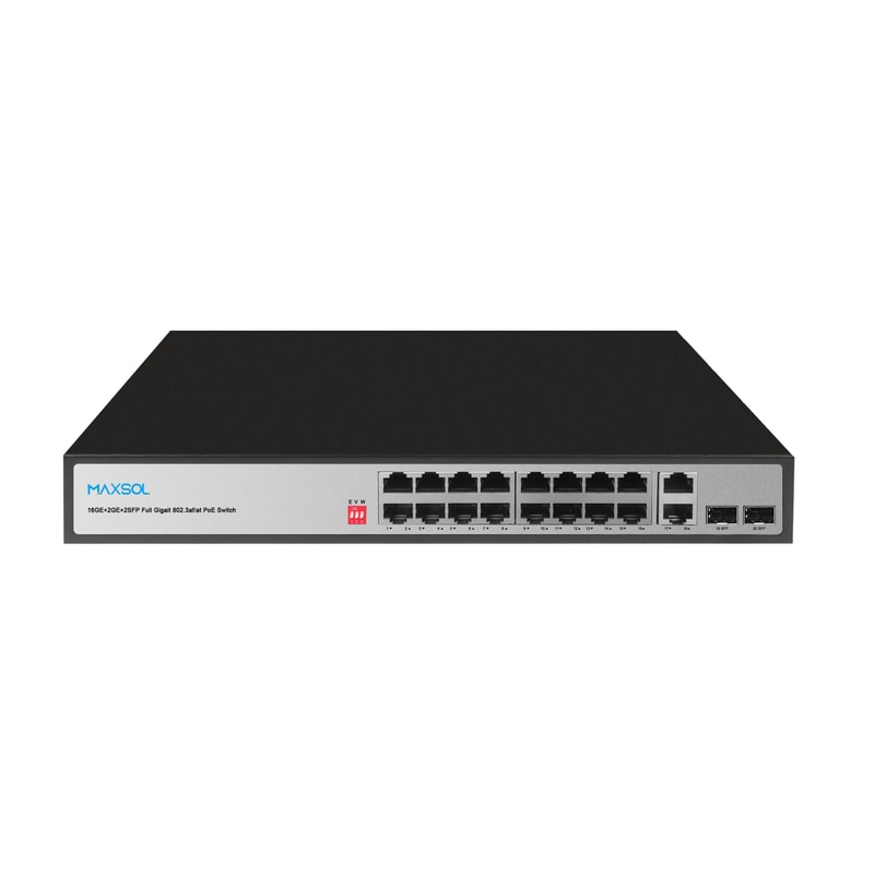 Μη διαχειριζόμενος μεταγωγέας PoE Gigabit μεγάλης εμβέλειας 16 θυρών, 200W