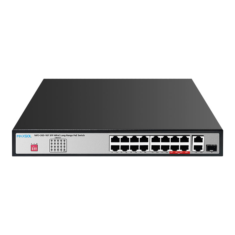 Μεταγωγέας Hi-PoE 16 θυρών, 200W, με 2GE και SFP uplink