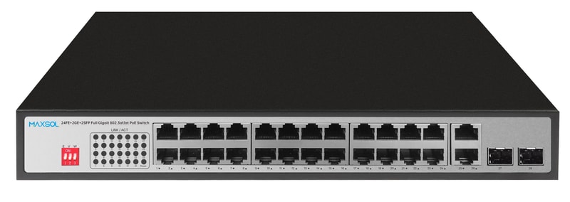 Μη διαχειριζόμενος μεταγωγέας PoE Gigabit μεγάλης εμβέλειας 24 θυρών, 300W