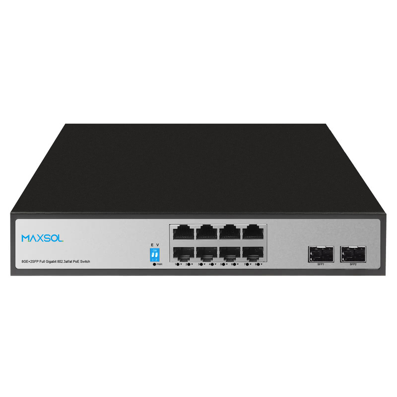 Μεταγωγέας Gigabit PoE+ 8 θυρών με 2 SFP uplink