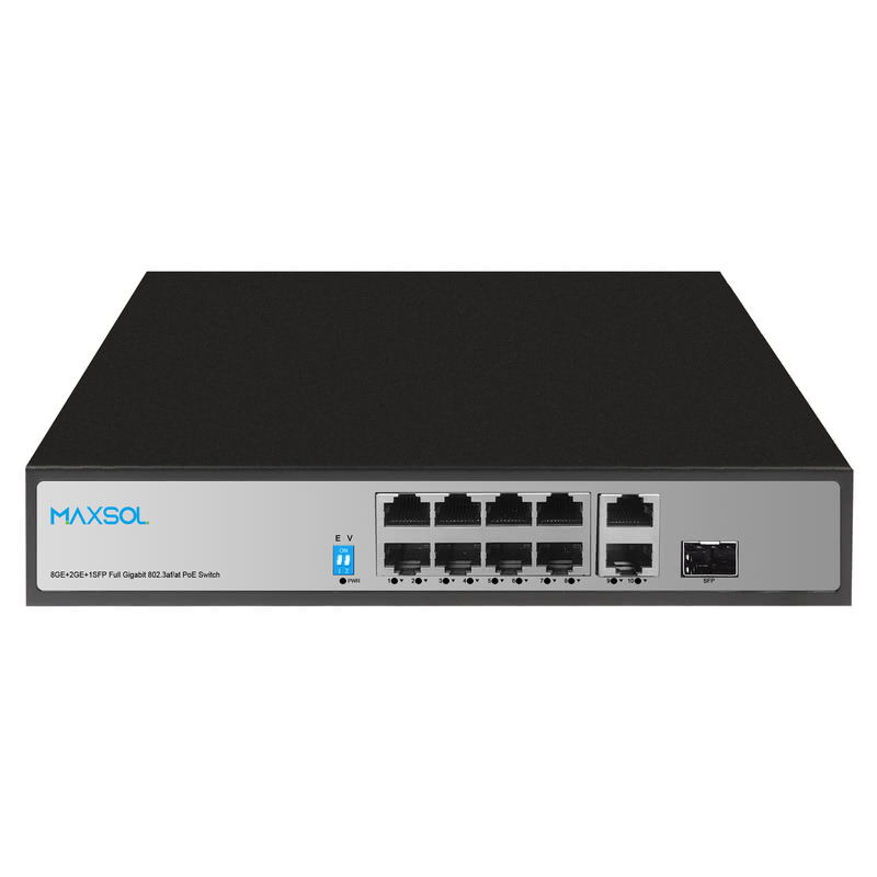 Μεταγωγέας Gigabit PoE+ PS1802FG 8 θυρών με RJ45 και SFP uplink